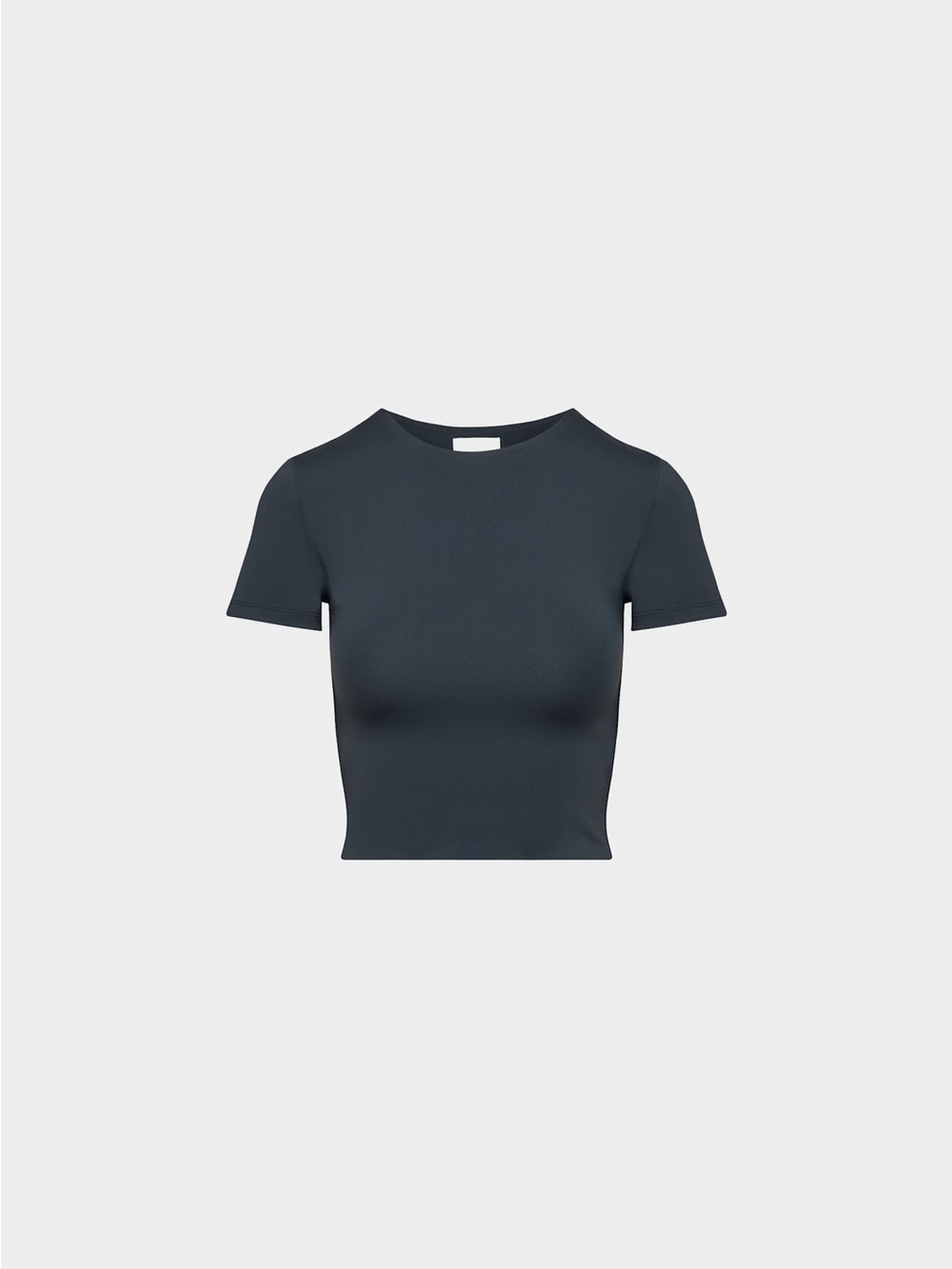 Aritzia Short Sleeve Crop Top in Deep Charcoal Gray